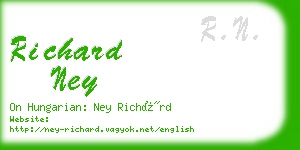 richard ney business card